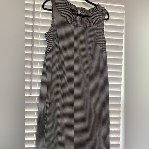 Talbots Classic Black and White Checkered Dress